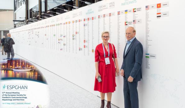 Професори Олена та Сергій Няньковські на конгресі ESPGHAN 2025 у Helsinki
