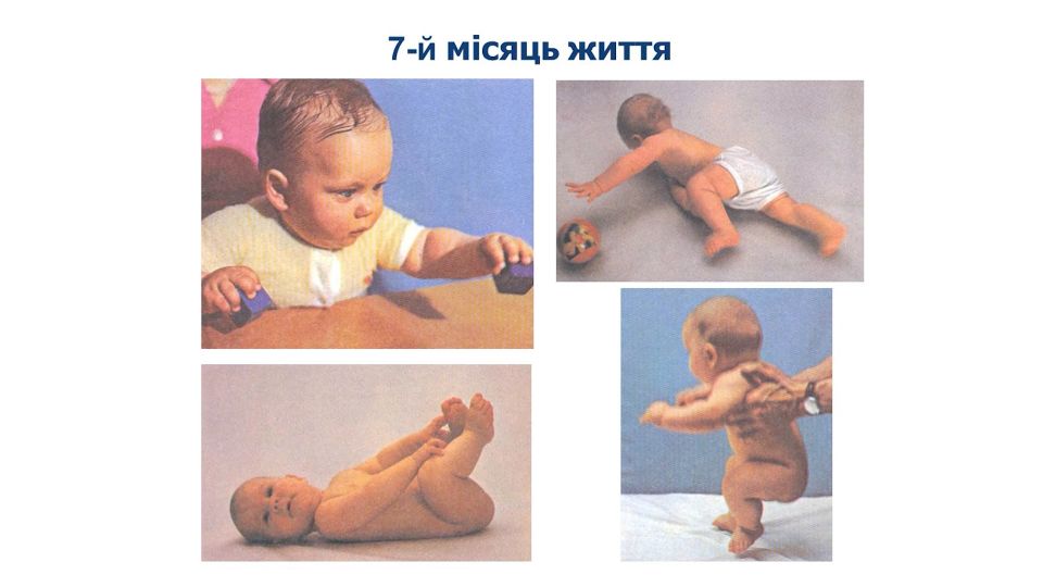 Що має вміти дитина на сьомому місяці життя. Приклади здорової поведінки малюка