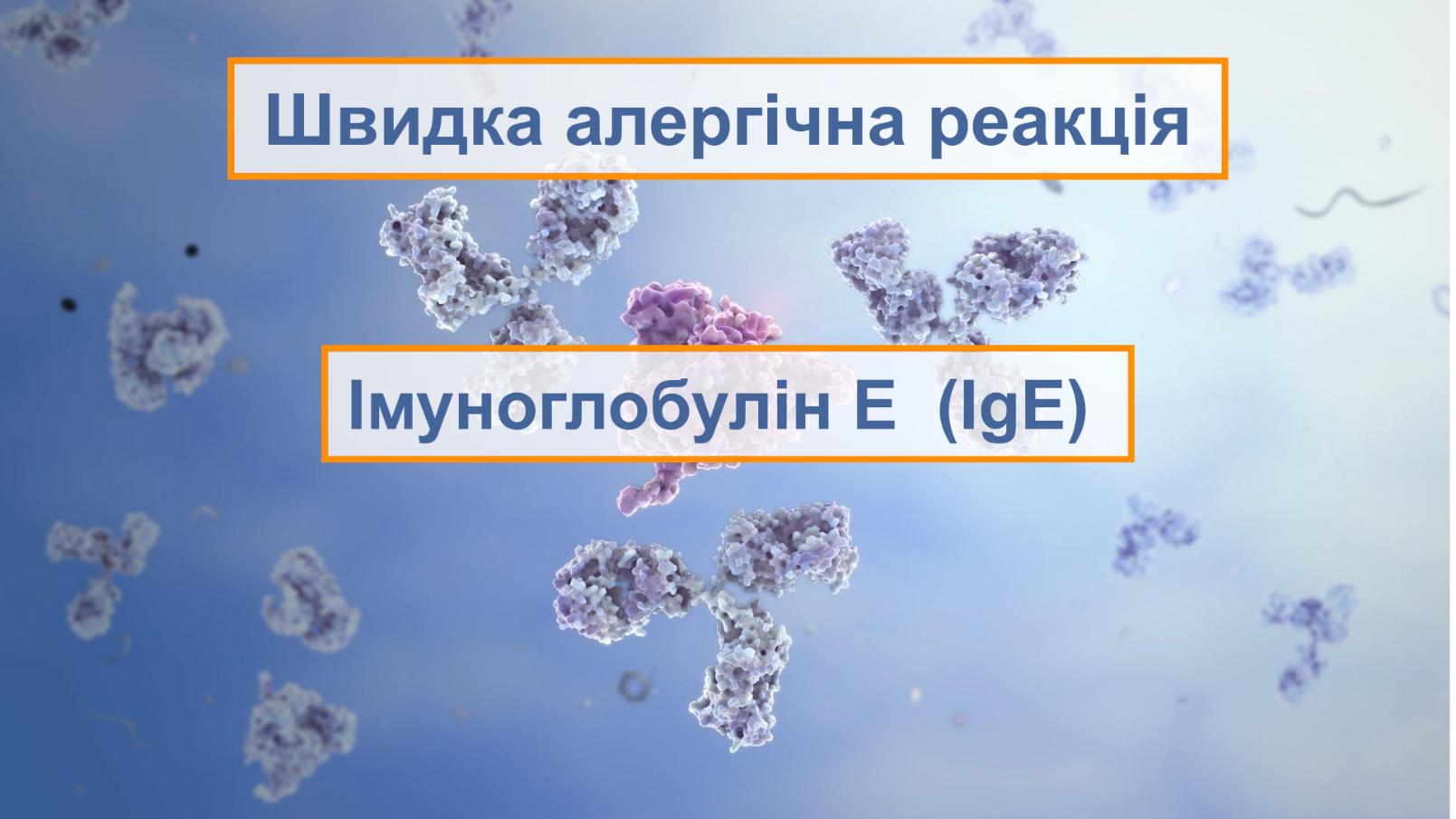 Швидка алергічна реакція та імуноглобулін Е