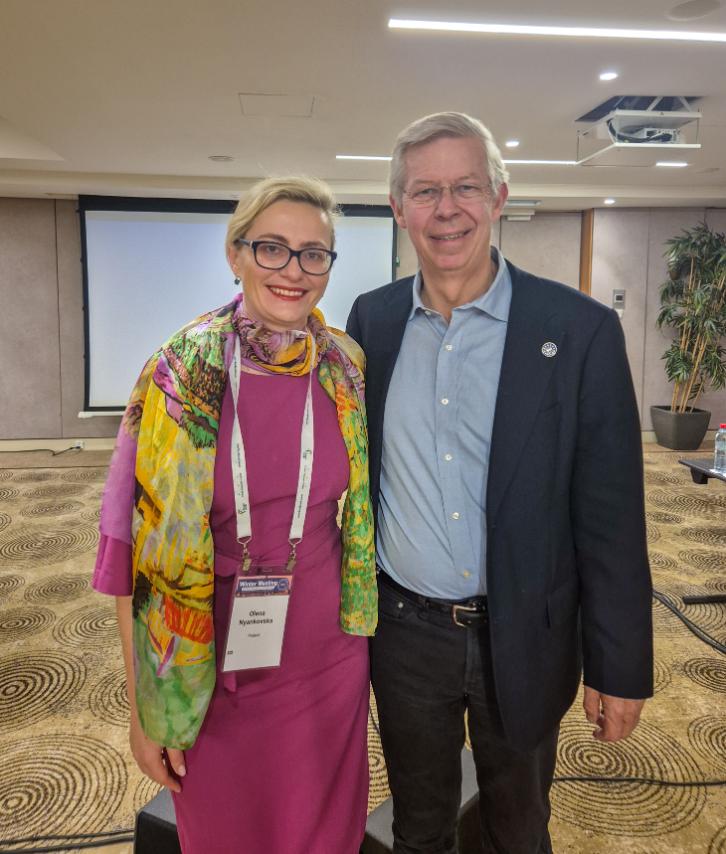 Olena Nyankovska and Prof. Berthold Koletzko President EAP Munich Germany