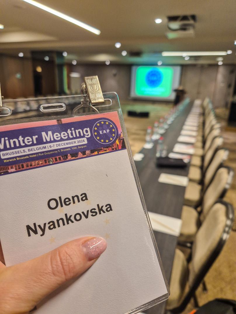 Olena Nyankovska professor Ukraine EAP WINTER MEETING 2024  BRUSSELS BELGIUM