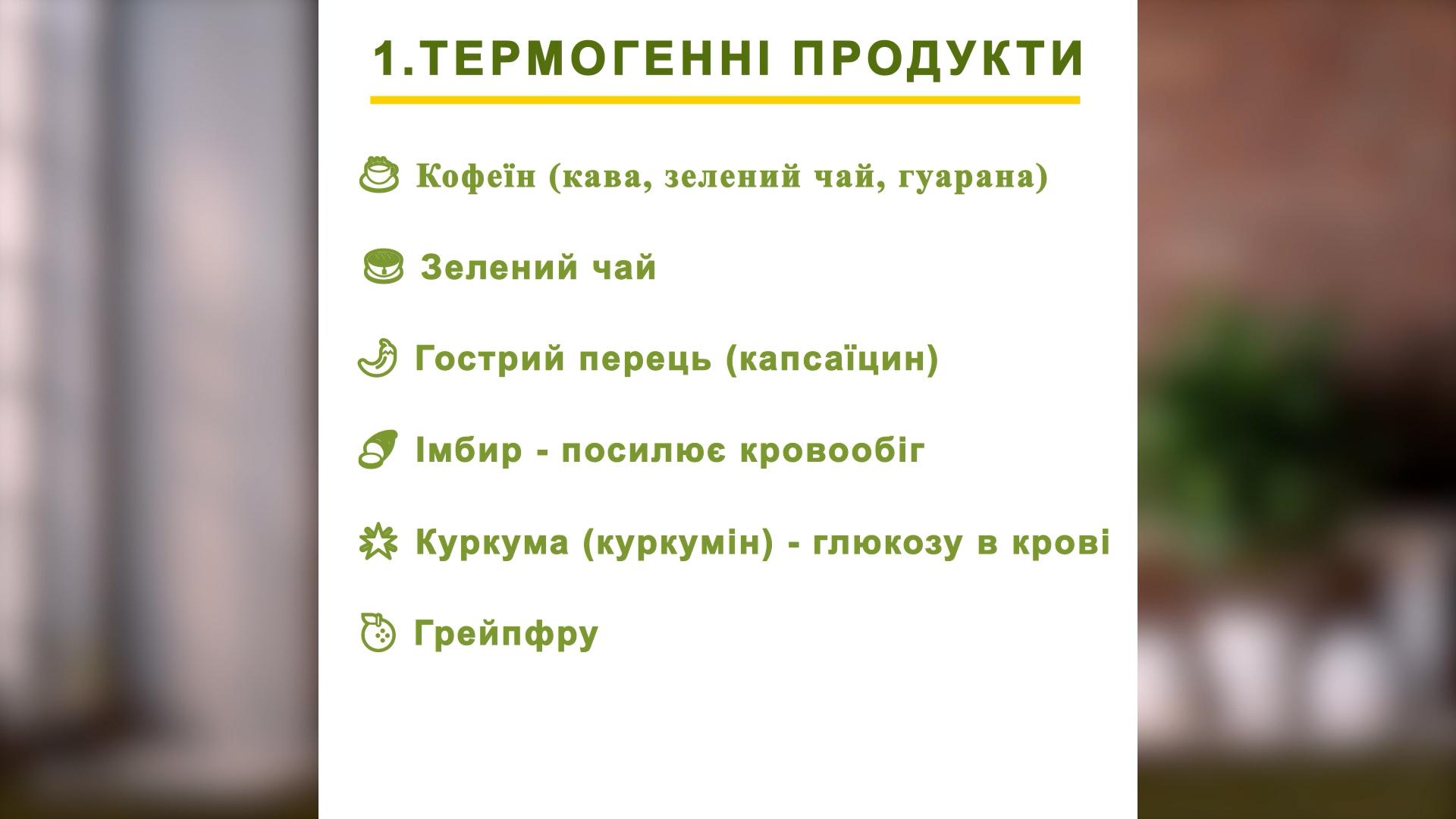 Термогенні продукти для швидкого схуднення і покращення метаболізму
