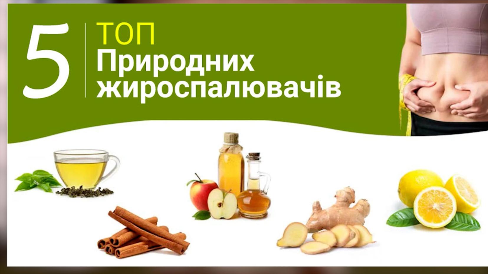 Топ 5 продуктів, які спалюють жир і допомагають схуднути