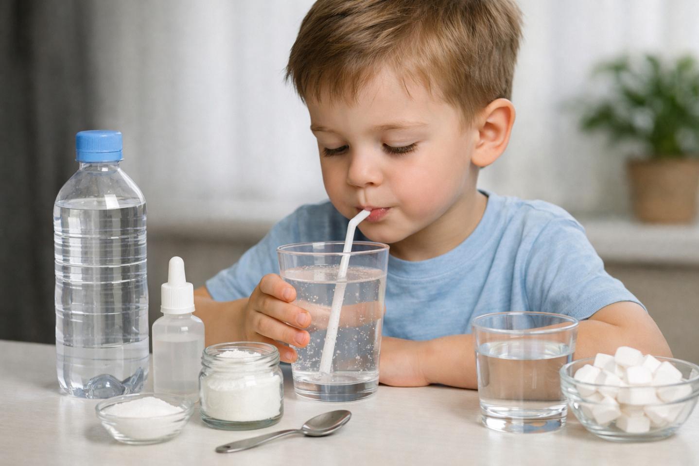 Лікування харчового отруєння - Крок 1 Правильне пиття, оральна регідратація 