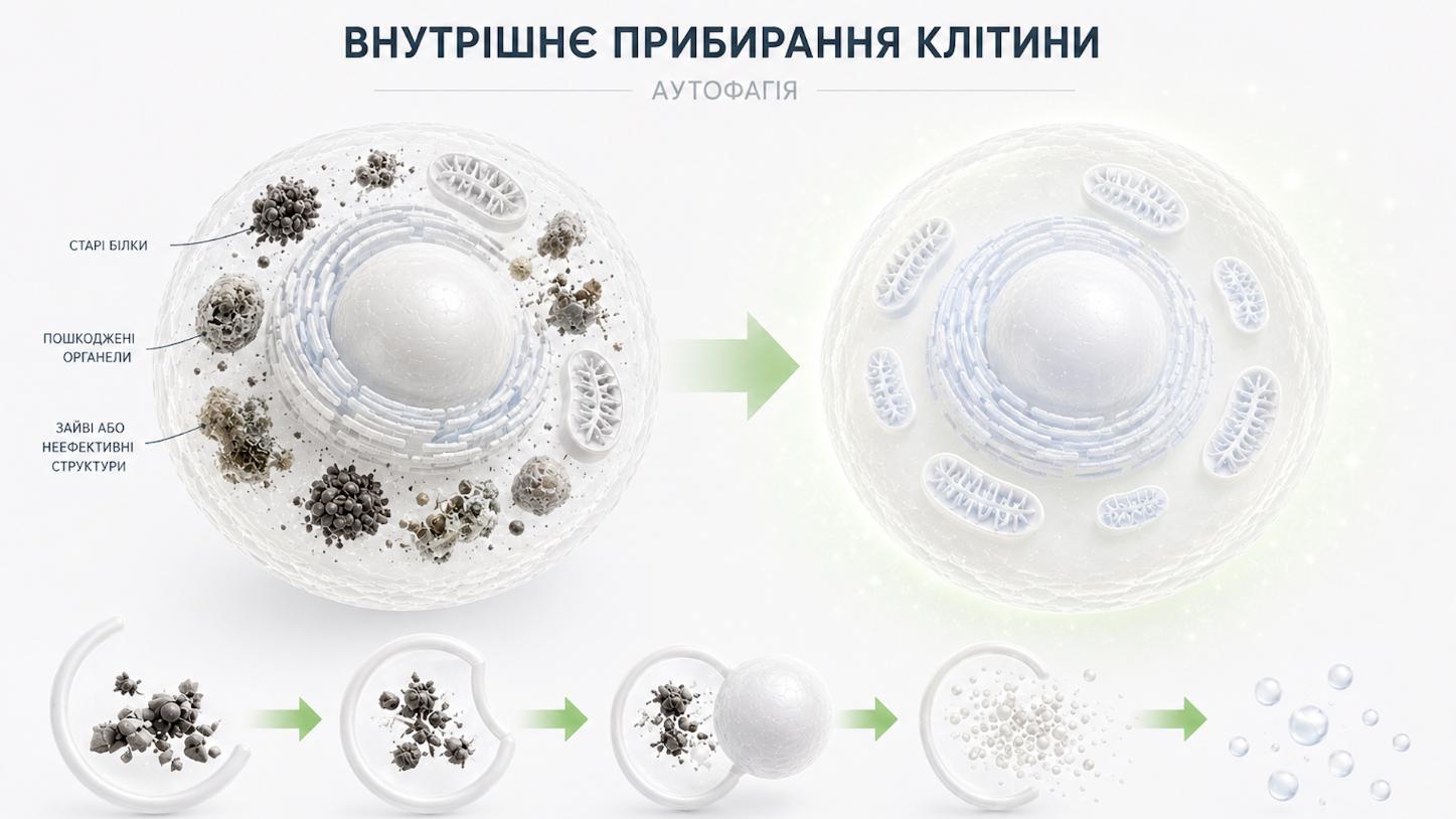 Аутофагія - процес клітинного очищення та переробки пошкоджених структур